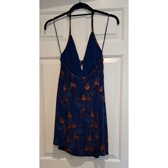 Free People Dress Tropical Daydream Halter Peacock Asymmetrical Hem Woman's XS - Picture 5 of 16